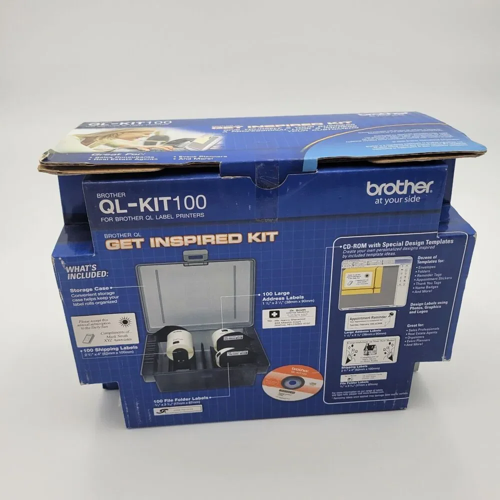 Brother QL-KIT100 For QL Brother Label Printers 100 Shipping/Address/File Labels